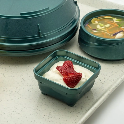 12pk Square Bowl 100mm Green