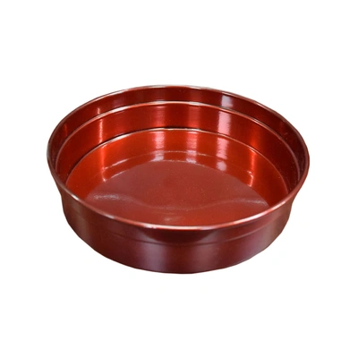 Chef Inox Round Bar Tray Red Aluminium 330x50mm