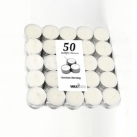 Waxglo Tealights 4HR TEALIGHT CANDLES -16 X BAG 50