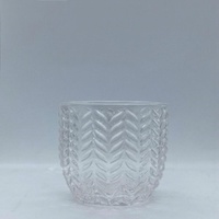 Waxglo Glass TEALIGHT HOLDER 55X65MM TEXTURED GLASS (