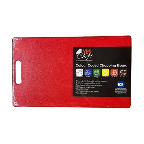 CHOPPING BOARD LGE 380X230X12MM RED H